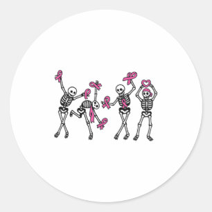 Sticker Rond Skeletons du cancer du sein Sensibilisation à la d