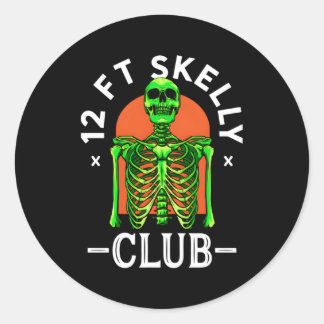 Sticker Rond Skelly Club de 12pieds Halloween Squelette de 12 p