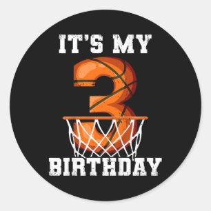 Sticker Rond Sketll 3e anniversaire 