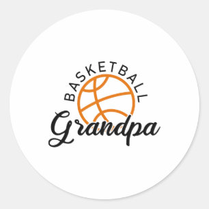 Sticker Rond Sketll Grand-pa Matching Family Funny Sketll Lover