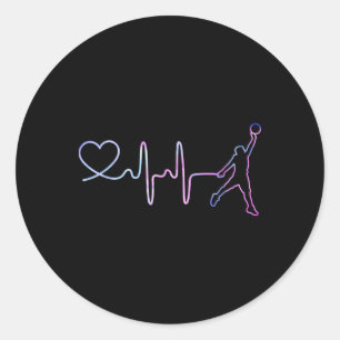 Sticker Rond Sketll Heartbeat Pour Hommes Enfants Ados Sketll P