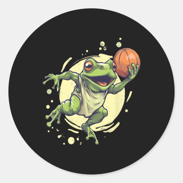 Sticker Rond Sketwork Artwork Frog Aquarelle Sketll Lover Toad (Devant)