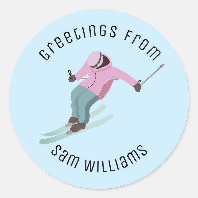 Sticker Rond Ski (Devant)