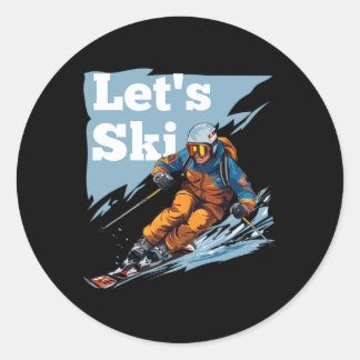 Sticker Rond Ski