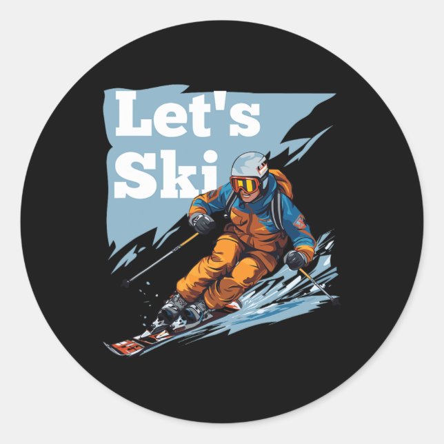 Sticker Rond Ski (Devant)