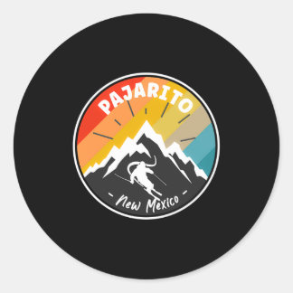 Sticker Rond Ski à Pajarito Nouveau-Mexique