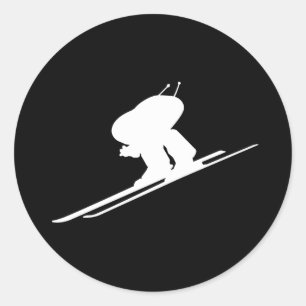 Sticker Rond Ski alpin