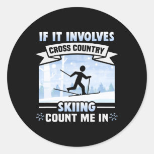 Sticker Rond Ski De Fond Me Compte Dans Ski De Fond