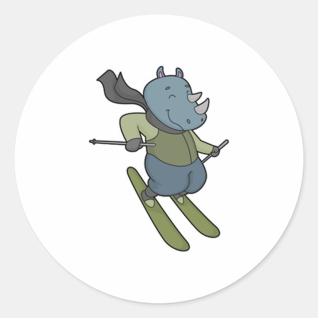 Sticker Rond Ski de Rhino (Devant)