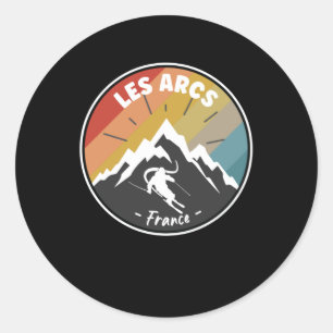 Sticker Rond Ski En France Les Arcs