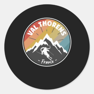 Sticker Rond Ski En France Val Thorens