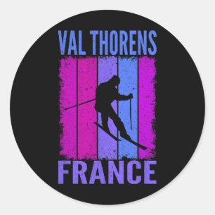 Sticker Rond Ski Et Apres Ski - Sports D'Hiver Val Thorens