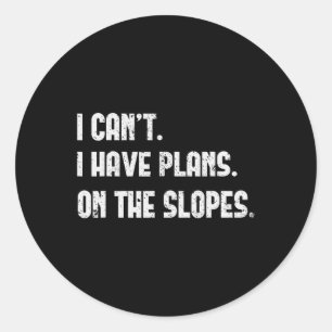Sticker Rond Ski Funny Ski Ski Ski Hiver Sport Frees Papa Père