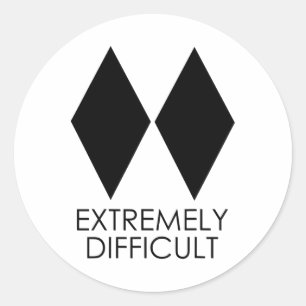 Sticker Rond Ski Je suis difficile Ski Skieur Snowboard Snowboa