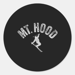 Sticker Rond Ski Mt Hood ou (oregon) Cool Mount Hood Hiver Ski