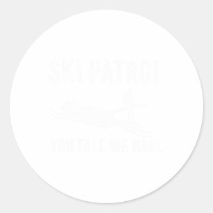Sticker Rond Ski Patrol You Fall We Haul