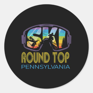 Sticker Rond Ski Round Top vacances de ski en Pennsylvanie _1
