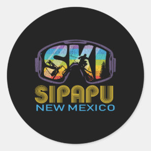 Sticker Rond Ski Sipapu vacances de ski au Nouveau-Mexique