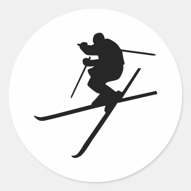 Sticker Rond Ski - Ski Freestyle (Devant)