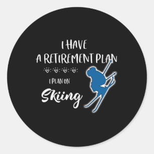 Sticker Rond Ski Ski Pour Alpinisme Retiring Skier Reti