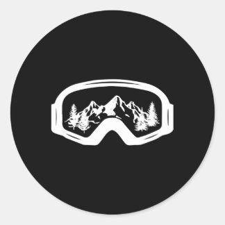 Sticker Rond Ski Ski Snowboard Goggles Snow Wintersport Ski