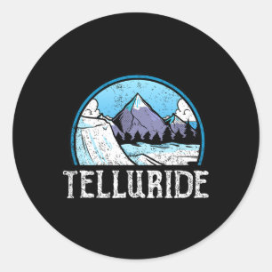 Sticker Rond Ski Snowboard Snowboard Colorado Tellu
