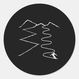 Sticker Rond Ski Tour Randonnée Ski - Skitouring Skitour Hiver