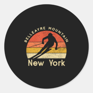 Sticker Rond Ski vintage Belleayre Mountain New York Mountain