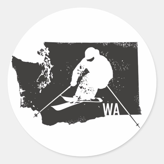 Sticker Rond Ski Washington (Devant)