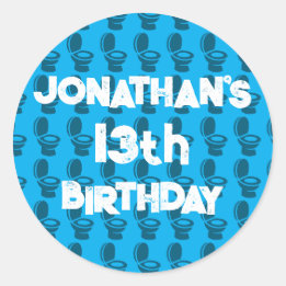Sticker Rond Skibidi Toilet fête d'anniversaire
