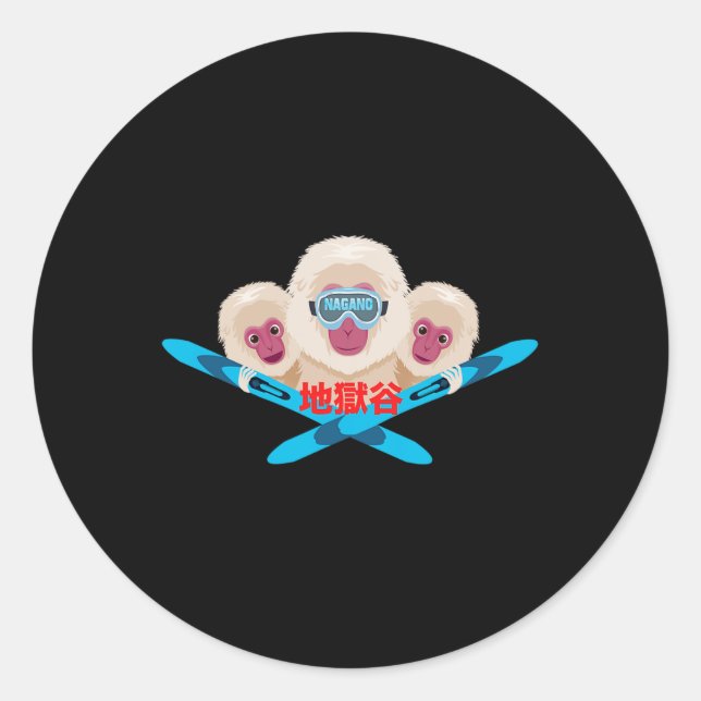 Sticker Rond Skieur de Nagano  (Devant)