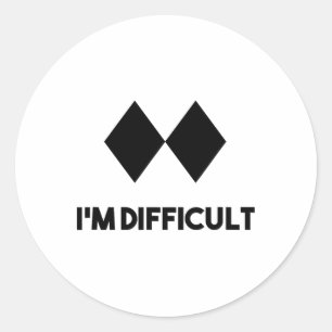 Sticker Rond Skieur Ski Je Suis Skieur Difficile Snowboard Snow