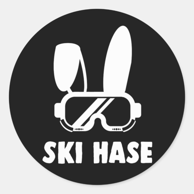 Sticker Rond Skis Skiing Cool Winter Venin (Devant)