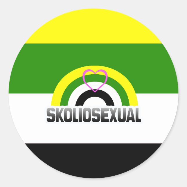 STICKER ROND SKOLIOSEXUEL RAINBOW (Devant)