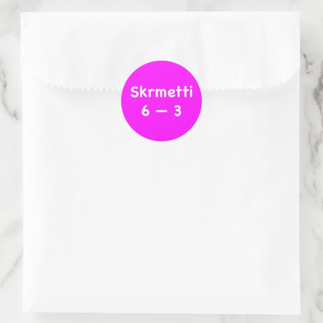 Sticker Rond Skrmetti 6--3 (Sac)