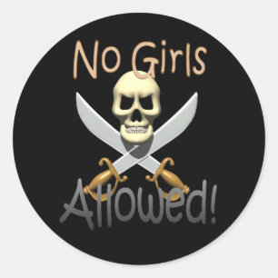 Sticker Rond skullknife.nogirls