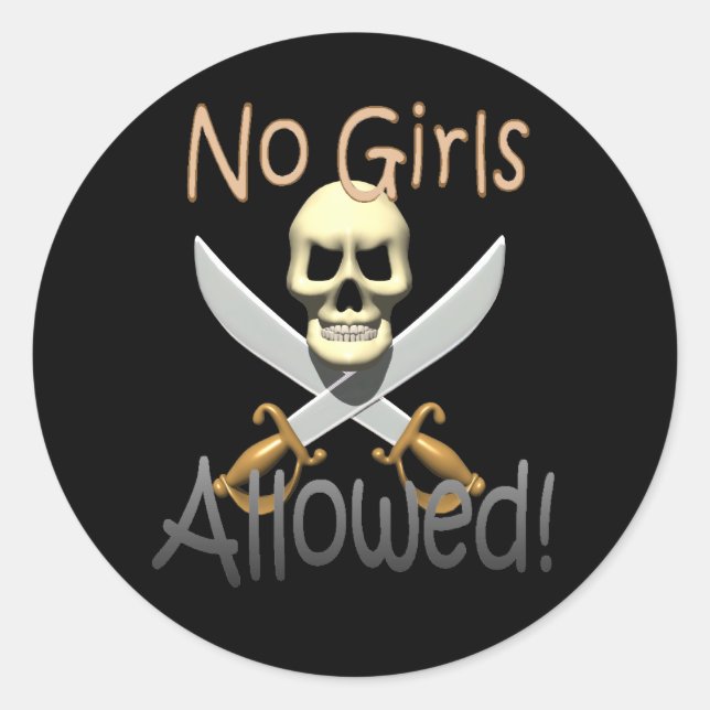 Sticker Rond skullknife.nogirls (Devant)