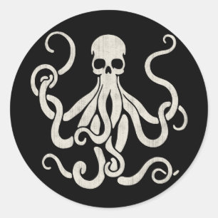 Sticker Rond Skultopus