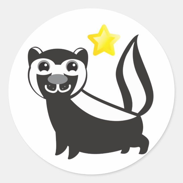 STICKER ROND SKUNK (Devant)