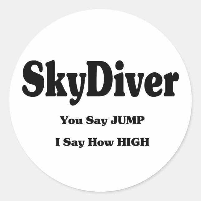 Sticker Rond Sky Diver (Devant)