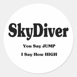 Sticker Rond Sky Diver