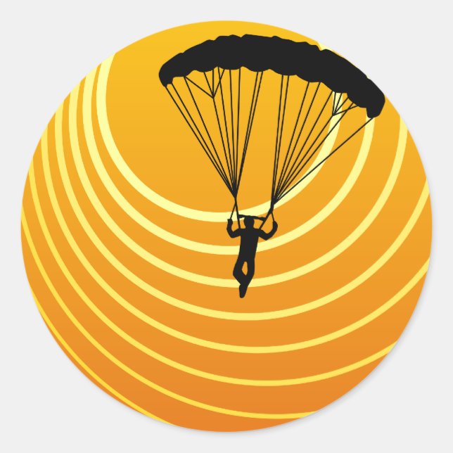 Sticker Rond skydiver (Devant)
