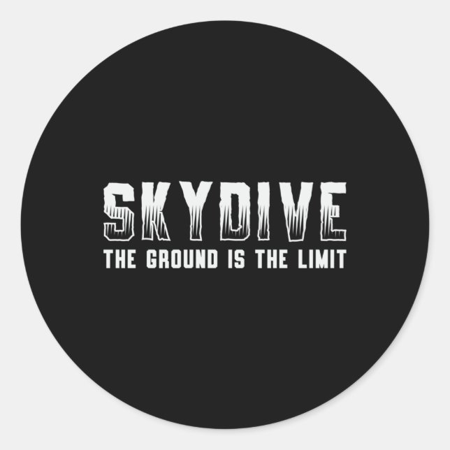 Sticker Rond Skydiver Skydive (Devant)