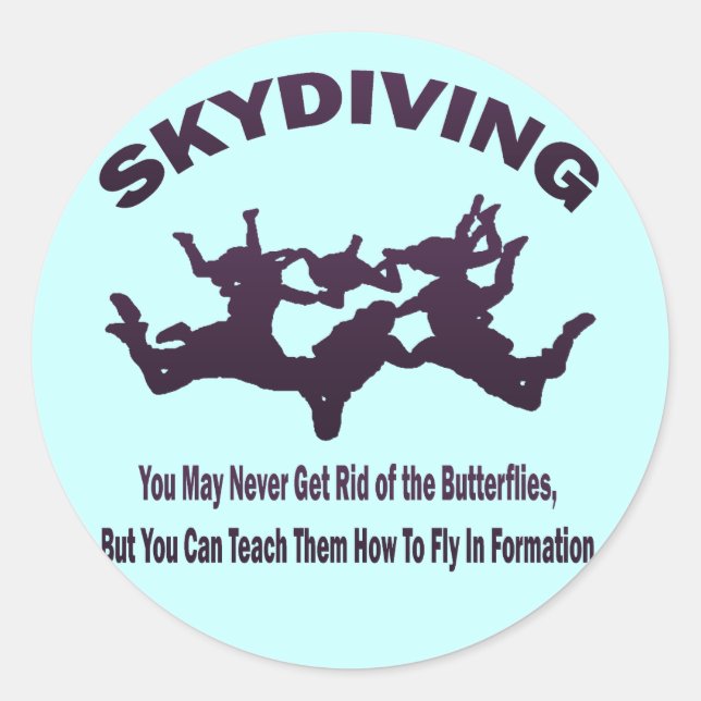 STICKER ROND SKYDIVING (Devant)