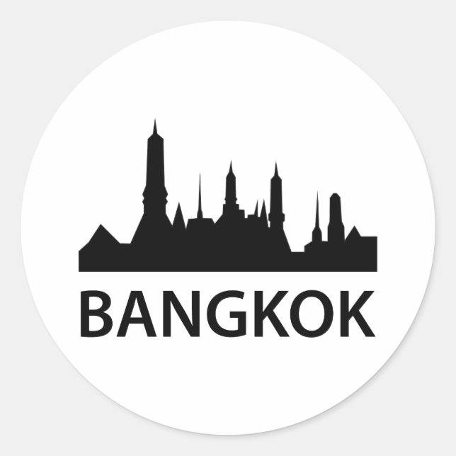 Sticker Rond Skyline Bangkok (Devant)