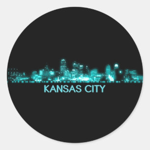 Sticker Rond Skyline de Kansas City
