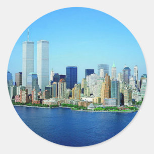 Sticker Rond Skyline de New York