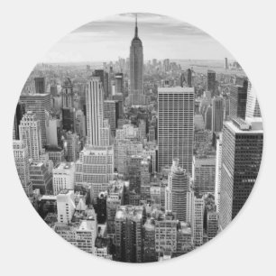 Sticker Rond Skyline de New York