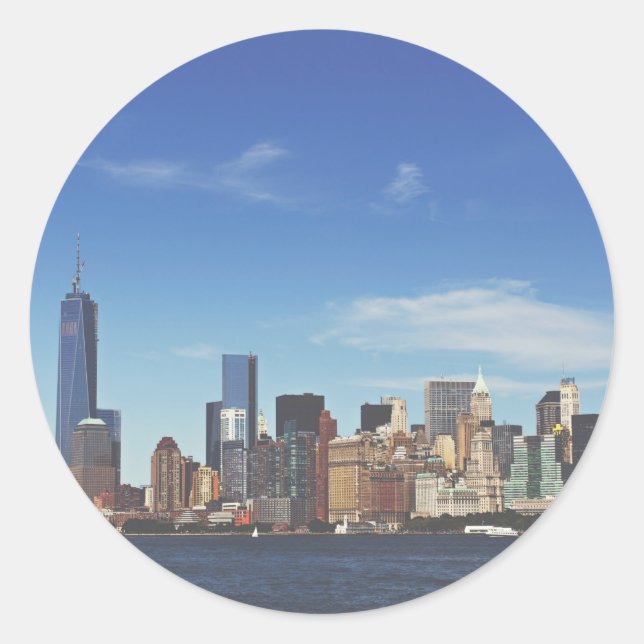 Sticker Rond Skyline de New York (Devant)