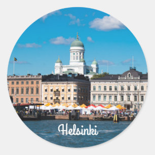Sticker Rond Skyline d'Helsinki
